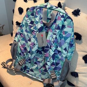L.L. Bean Kids Geometric Backpack - Blue and Purple
